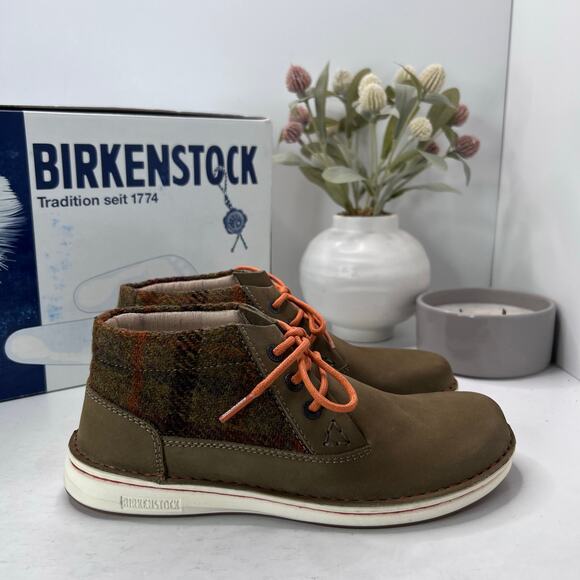 Birkenstock Memphis High Leather/Textile Shoes Mushroom Women 6/Men 4 NWB - Picture 1 of 10